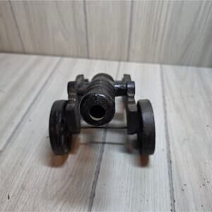 Vtg Antique? Cast Iron Miniature Cannon Military Decoration Very Heavy Sculpture